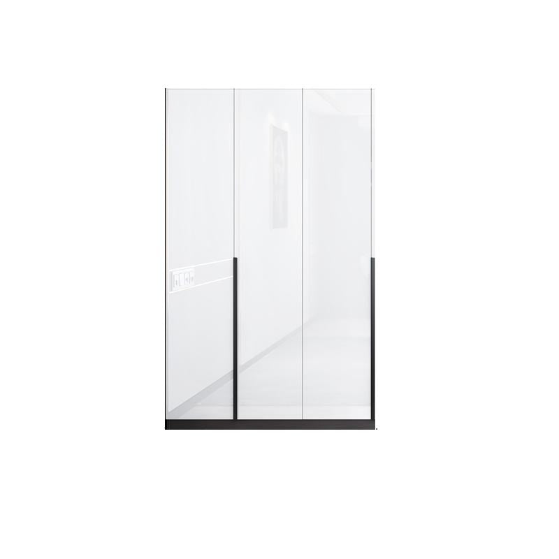 White Wooden Wardrobe Modern Cloth Rod Included Wardrobe Closet for Home