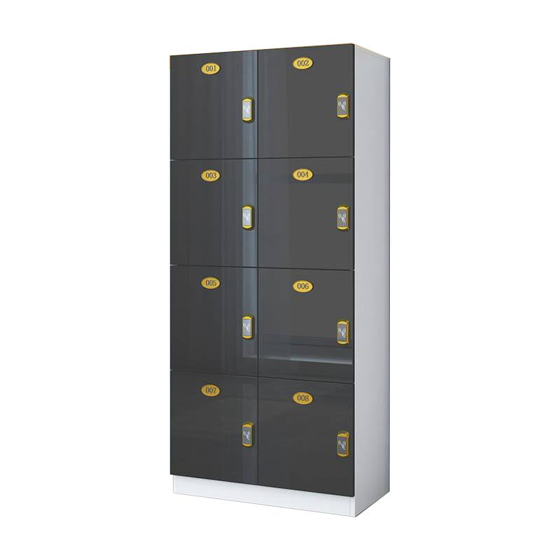 Modern Mirrored Finish Non-Hanging Armoire Manufactured Wood Storage Cabinet