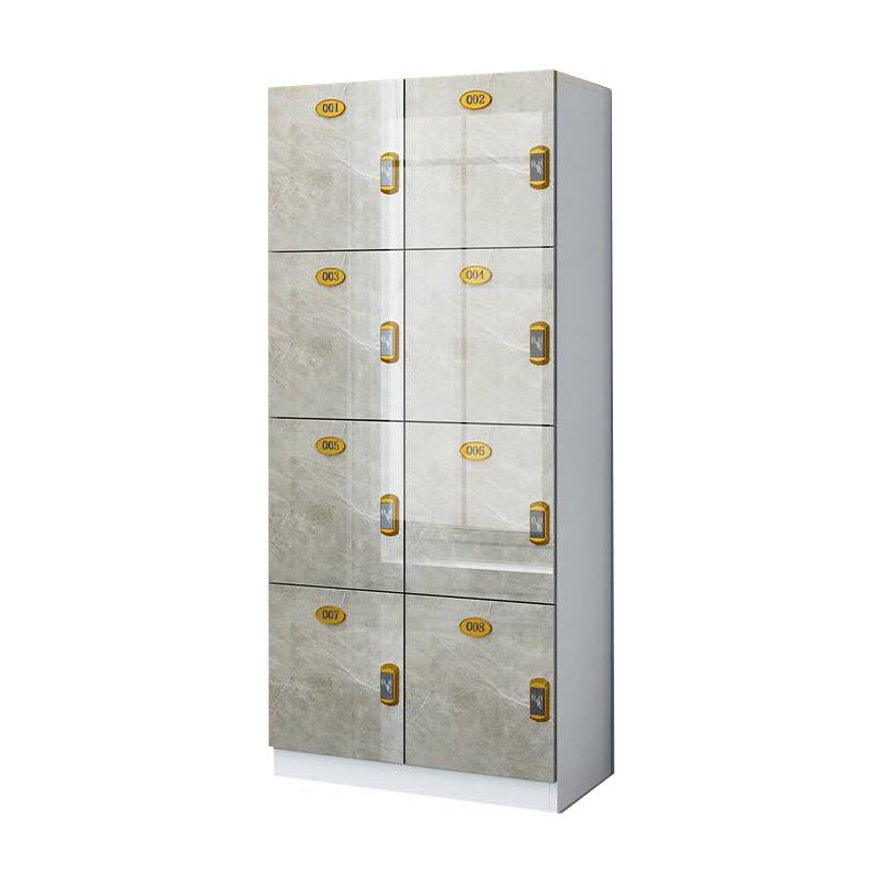 Modern Mirrored Finish Non-Hanging Armoire Manufactured Wood Storage Cabinet