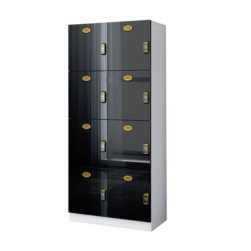 Modern Mirrored Finish Non-Hanging Armoire Manufactured Wood Storage Cabinet