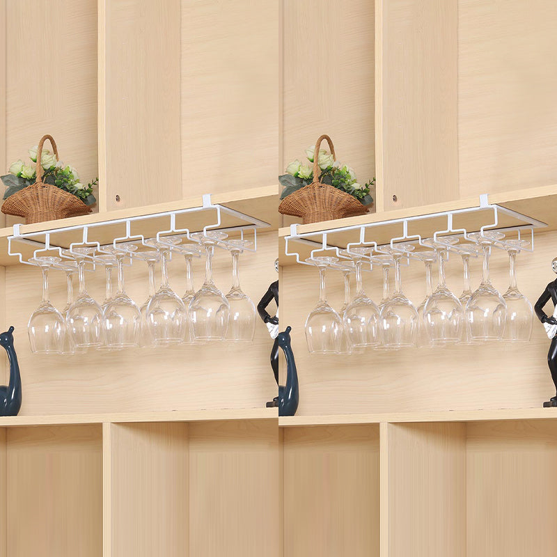 Contemporary Hanging Wine Glass Rack Metal Glass & Stemware Holder for Kitchen