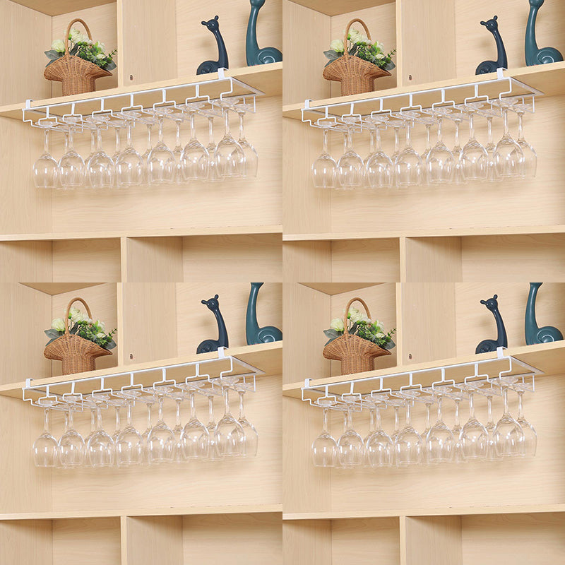 Contemporary Hanging Wine Glass Rack Metal Glass & Stemware Holder for Kitchen