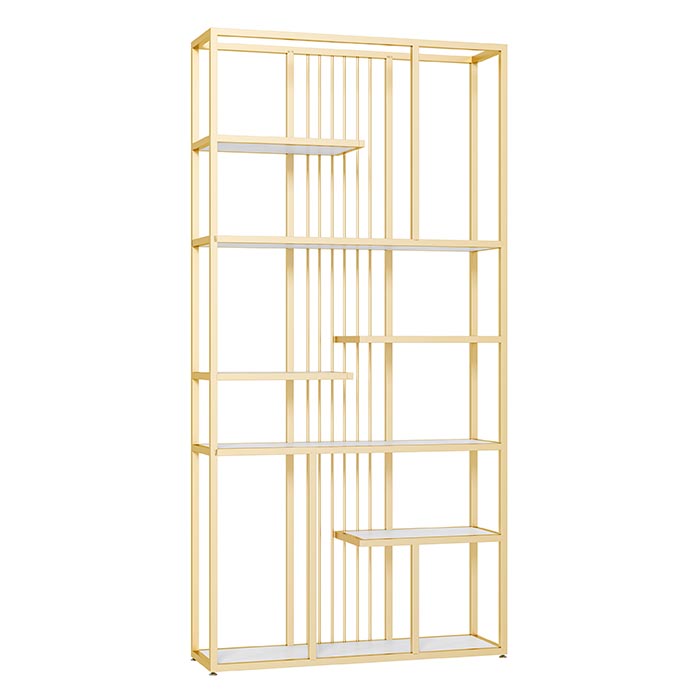 Luxury Floor Wine Bottle Holder Metal Bottle Rack with Shelf