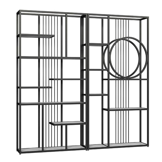 Luxury Floor Wine Bottle Holder Metal Bottle Rack with Shelf