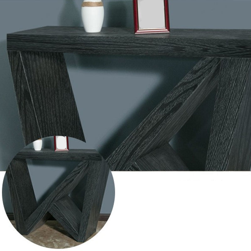 12" W Wood Console Table Mid-Century Modern Rectangle Accent Table for Hall