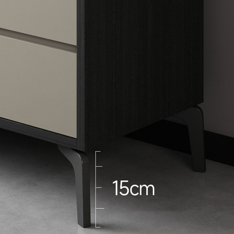 Contemporary Engineered Wood Chest Bedroom Storage Chest in Gray with Drawers