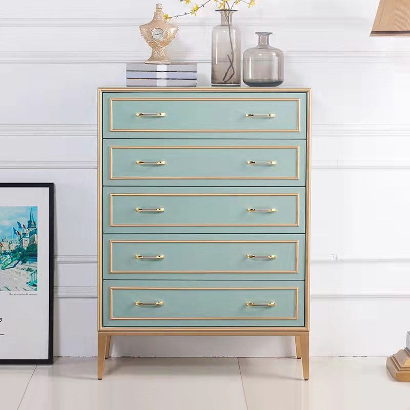 Glam Dresser Manufactured Wood Storage Chest Dresser with 5/7 Drawers