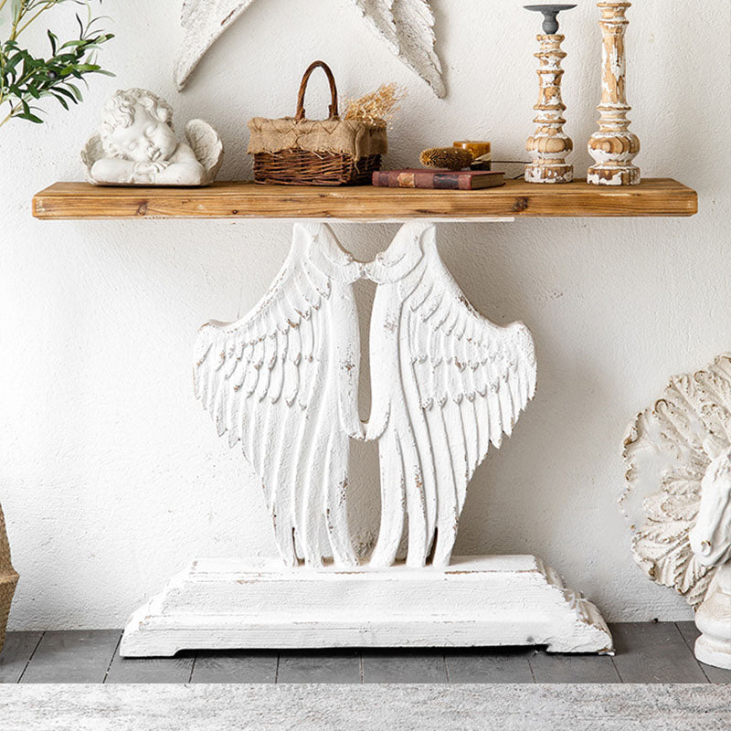 French Country Wooden Console Sofa Table Rectangle Console Accent Table for Hall