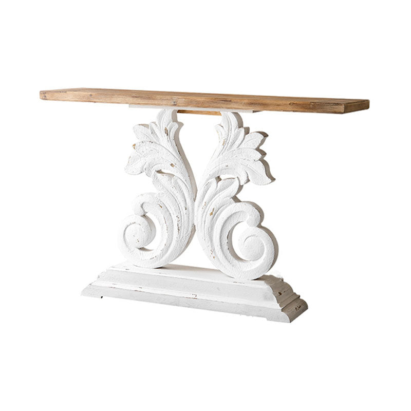 French Country Wooden Console Sofa Table Rectangle Console Accent Table for Hall