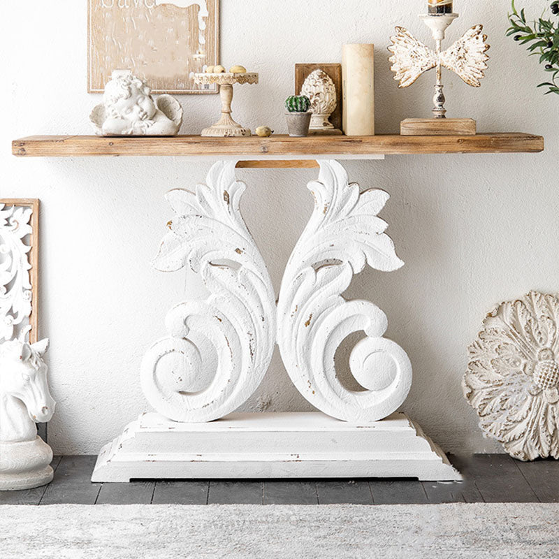 French Country Wooden Console Sofa Table Rectangle Console Accent Table for Hall