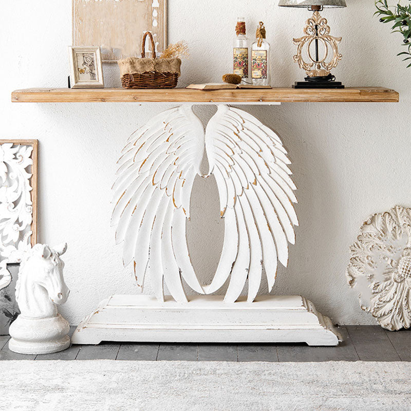 French Country Wooden Console Sofa Table Rectangle Console Accent Table for Hall