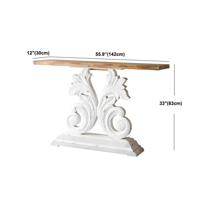 French Country Wooden Console Sofa Table Rectangle Console Accent Table for Hall