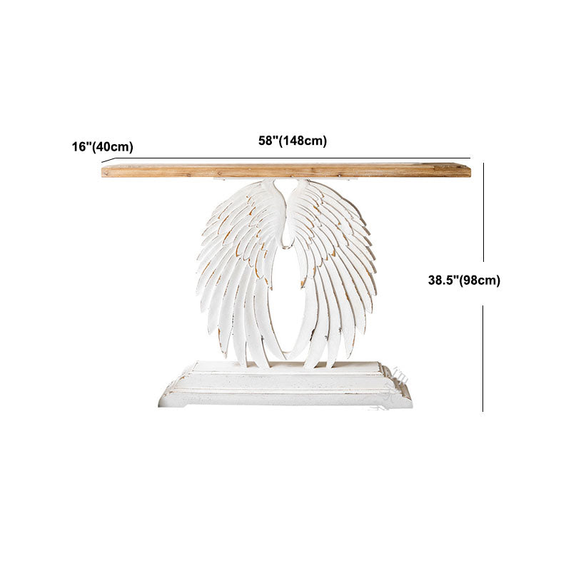 French Country Wooden Console Sofa Table Rectangle Console Accent Table for Hall