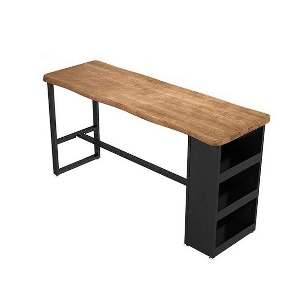Industrial Rectangle Pub Table Set 1/3 Pieces Wooden Counter Table with Backless Stools