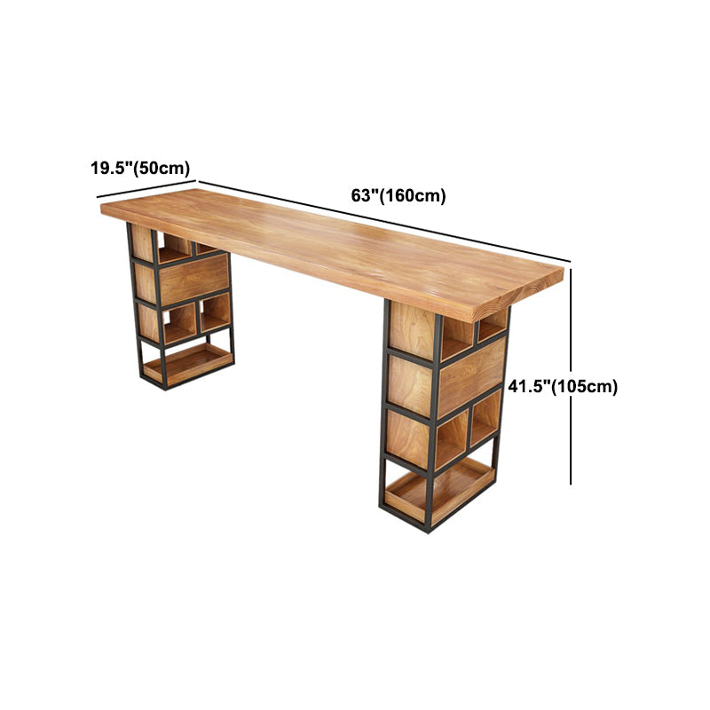 Modern Rectangular Pub Table Set 1/2/4/7 Pieces Wooden Counter Table for Bar