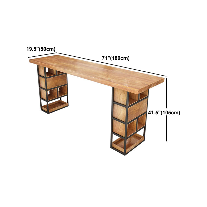 Modern Rectangular Pub Table Set 1/2/4/7 Pieces Wooden Counter Table for Bar