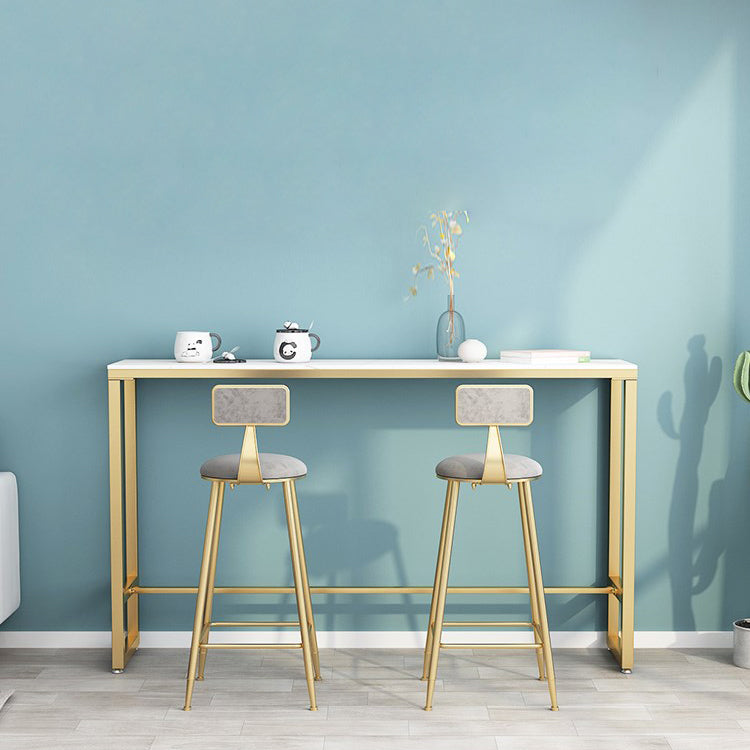 Glam 1/2/3 Pieces Sintered Stone Bar Table Set Fixed Table Counter Set for Home Use