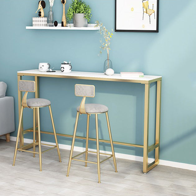 Glam 1/2/3 Pieces Sintered Stone Bar Table Set Fixed Table Counter Set for Home Use