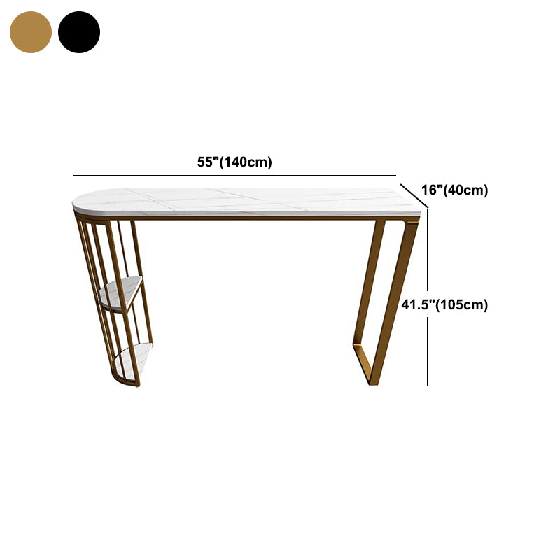 Glam Indoor Counter Height Set Stone and Metal 1/2/5 Pieces Storage Pub Dining Set