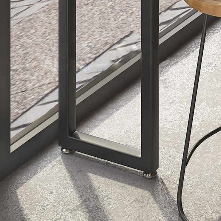 Contemporary Indoor Pub Set 1/7 Pcs Bar Table and Stools with Solid Wood Top