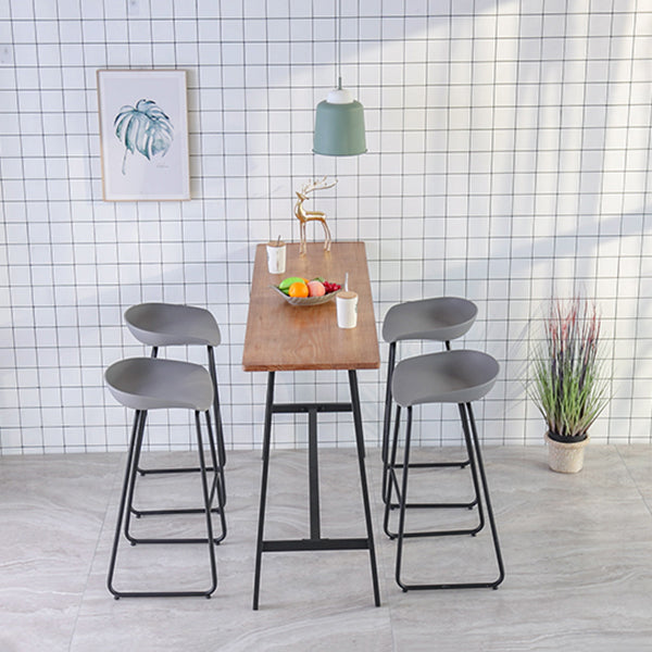 Indoor Glam Bar Table Set 1/2/3/5 Pieces Solid Wood Trestle Counter Set in Natural