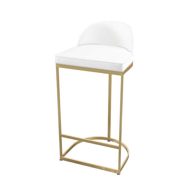 Glam White Bar Pub Table Set 1/5 Pcs Metal Base Bar Table and Stools