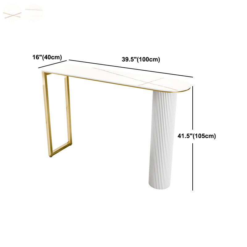 Glam White Bar Pub Table Set 1/5 Pcs Metal Base Bar Table and Stools