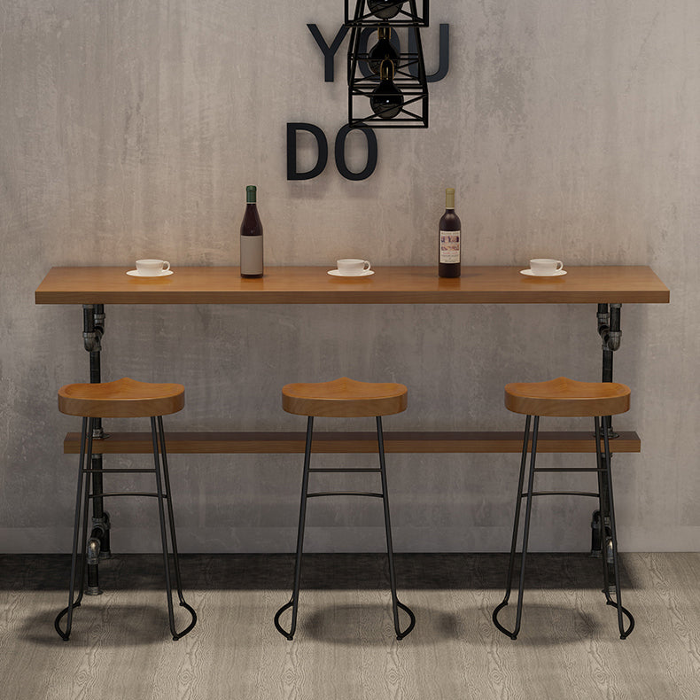 Modern Solid Wood Counter Height Set 1/2/4/7 Pieces Indoor Natural Counter Set