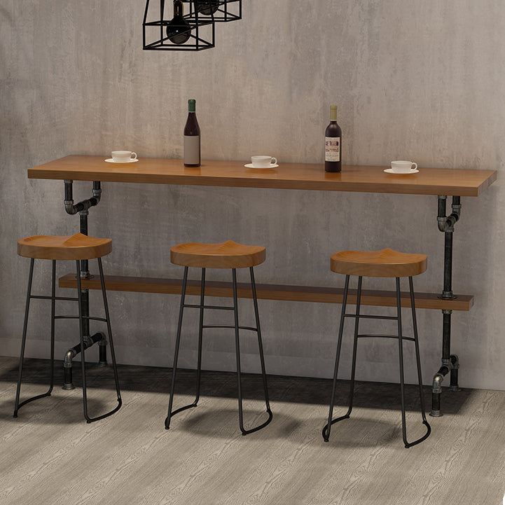 Modern Solid Wood Counter Height Set 1/2/4/7 Pieces Indoor Natural Counter Set