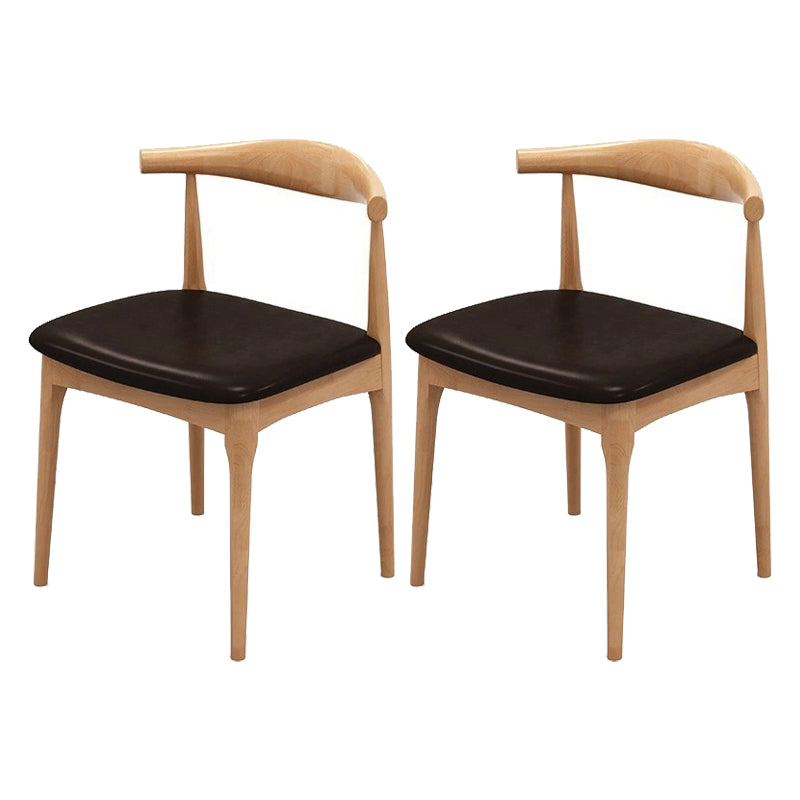 Modern Dining Set 1/2/7 Pcs Round Dining Table with Cow Horn Chairs