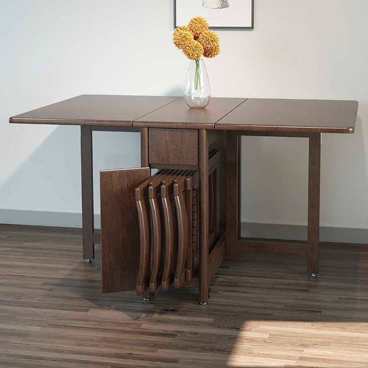 Modern Dining Set 1/2 Pcs Solid Wood Dining Table with Drop Leaf