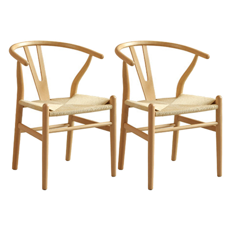 Solid Wood Dining Set 1/2/5 Pcs Rectangle Dining Table with Windsor Chairs