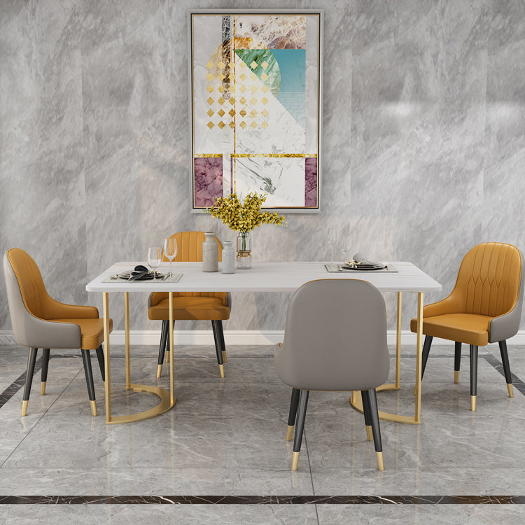 Stone Top Dining Set 1/2/5/6 Pcs Modern Dining Chairs with Upholstered