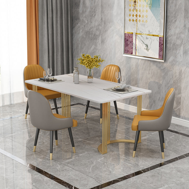 Stone Top Dining Set 1/2/5/6 Pcs Modern Dining Chairs with Upholstered
