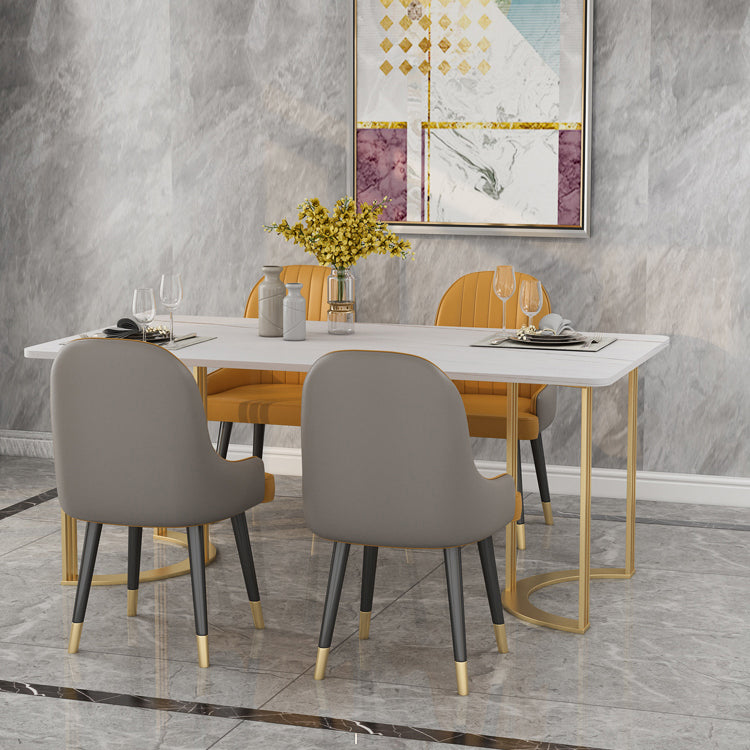 Stone Top Dining Set 1/2/5/6 Pcs Modern Dining Chairs with Upholstered