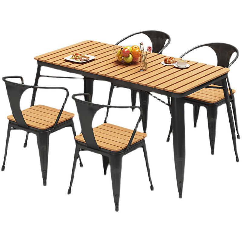 Modern Engineer Wood Dining Table Set 1/2/5/7 Pieces Dining Set for Home Use