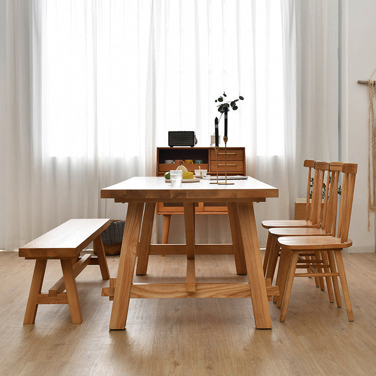 Modern Dining Set 1/2/5/7 Pcs Solid Wood Dining Table and Chairs