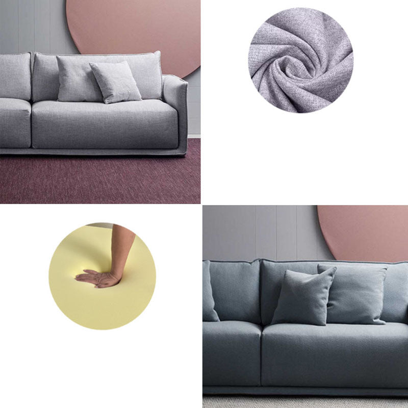 Linen Sofa 36.61" D x 29.53" H Square Arm Sofa for Living Room