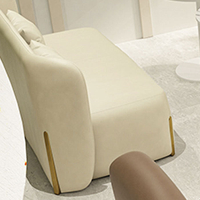 Faux Leather Sofa Armless Tight Back Loveseat for Living Room