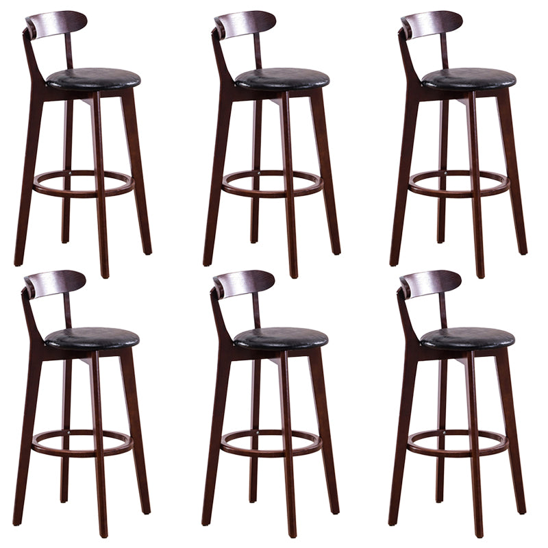 Contemporary Beech Home Barstool Matte Finish Upholstered Bar Stools