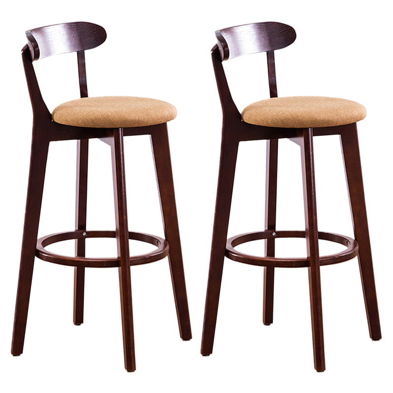 Contemporary Beech Home Barstool Matte Finish Upholstered Bar Stools
