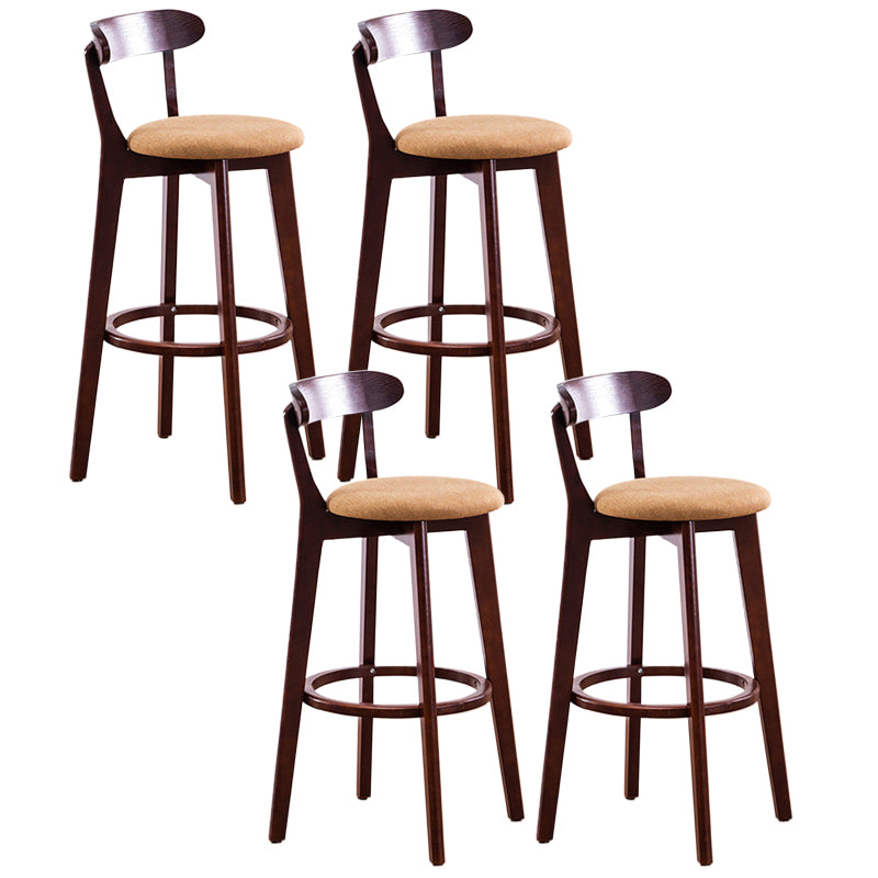 Contemporary Beech Home Barstool Matte Finish Upholstered Bar Stools