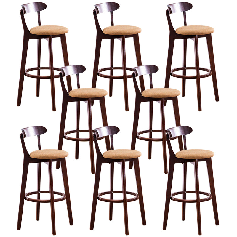 Contemporary Beech Home Barstool Matte Finish Upholstered Bar Stools