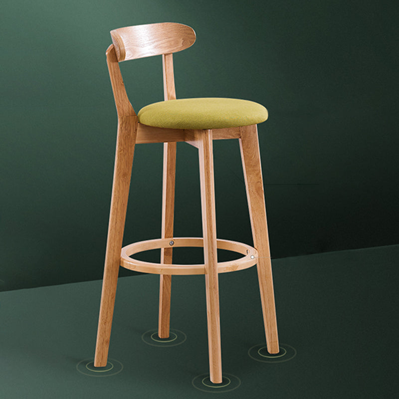 Contemporary Beech Home Barstool Matte Finish Upholstered Bar Stools