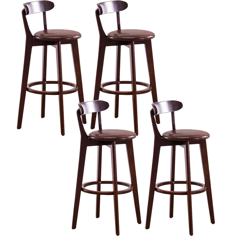 Contemporary Beech Home Barstool Matte Finish Upholstered Bar Stools