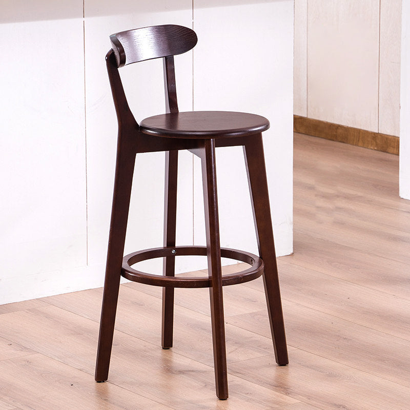 Contemporary Beech Home Barstool Matte Finish Upholstered Bar Stools