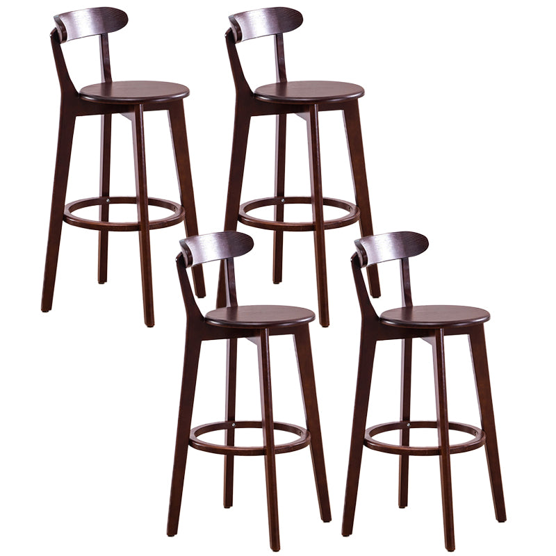 Contemporary Beech Home Barstool Matte Finish Upholstered Bar Stools