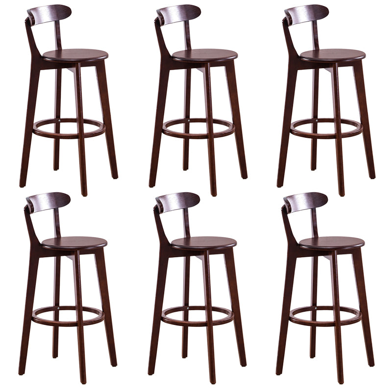 Contemporary Beech Home Barstool Matte Finish Upholstered Bar Stools