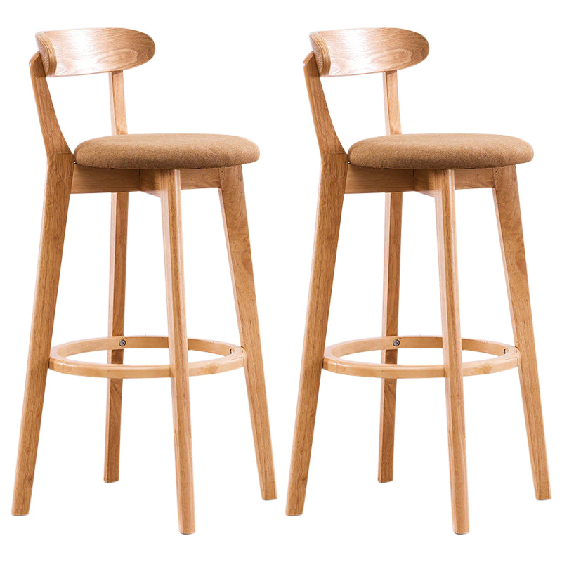 Contemporary Beech Home Barstool Matte Finish Upholstered Bar Stools