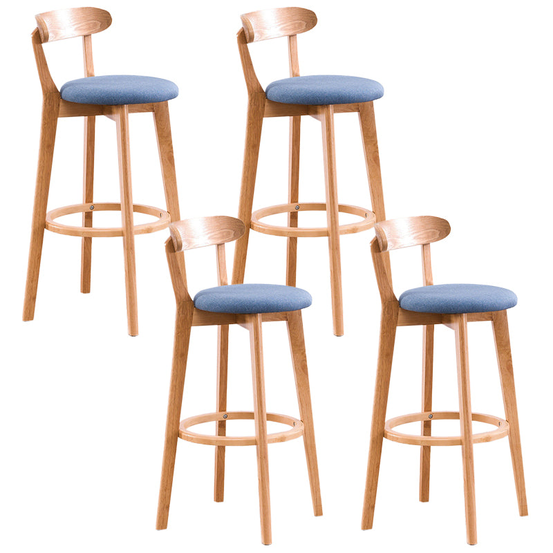 Contemporary Beech Home Barstool Matte Finish Upholstered Bar Stools